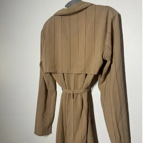 potter's pot Women M Wrap Jacket Lightweight Trench Tie Career Minimal Modest