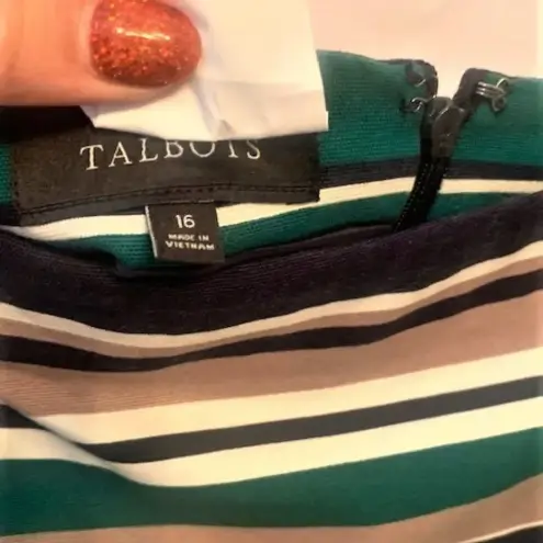 Talbots ‎ VIBRANT striped pencil skirt 16