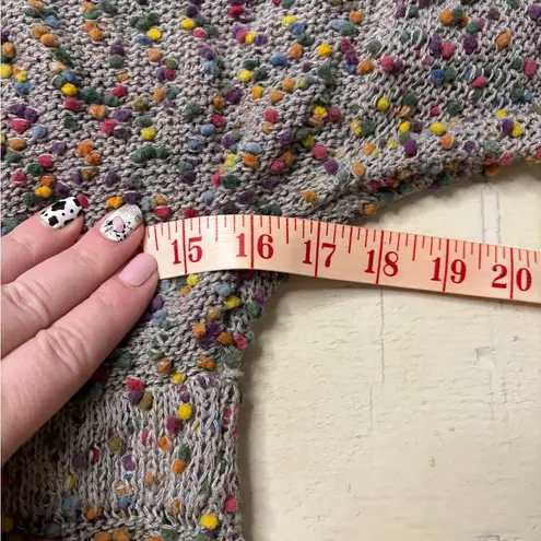 Judith March  Size Small Confetti Pop Knit Flared Sleeves Surplice Sweater Romper