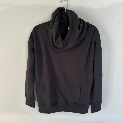 Zyia Oh So Soft Funnel Neck Hoodie Sweatshirt NEW Black XS