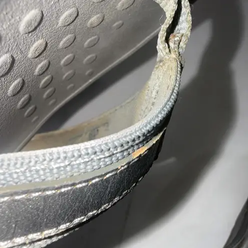 Vionic Orthaheel Minimalist Silver Orthotic Thong Flip Flops Designer Shoes 6