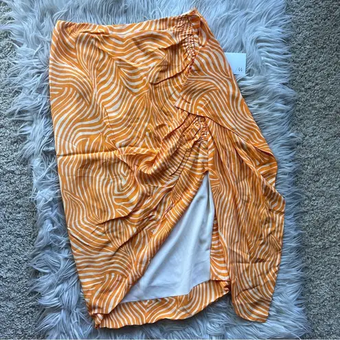 Bailey44 NWT Bailey 44 ruched orange midi skirt