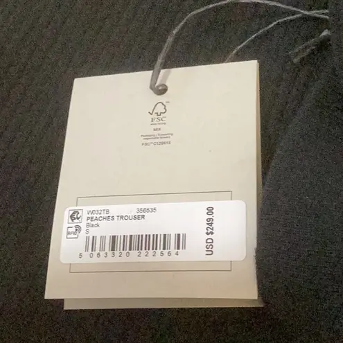 ALLSAINTS Peaches Slim Fit Trousers, Black, Size Small, NWT