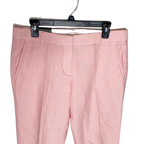 J Crew Factory city fit low rise skimmer pant in Oxford cotton size 8 White