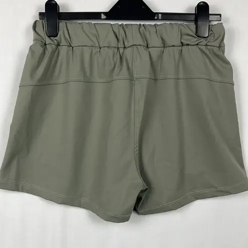 Women’s Dusty Green Shorts Drawstring Stretch L Pink Tee Shirt Super Soft L Size L