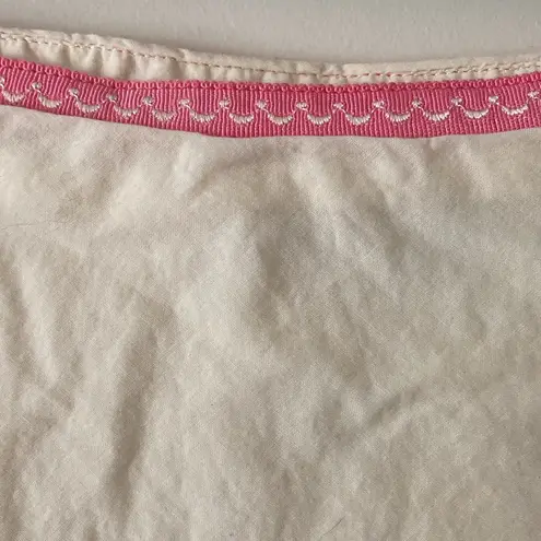 Women’s ie boho midi tea skirt full lined embroidered pink tan size 12 girly