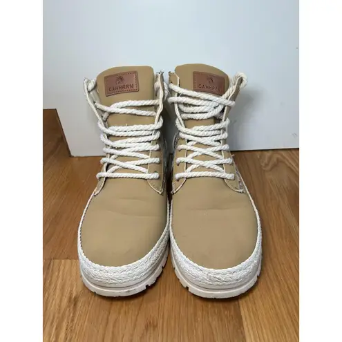 CAHHRRN Shoes Mens Size 11 Tan Camo High Top Lace Up Fashion Casual Ankle Boots
