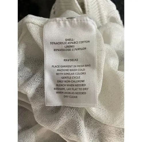 Luxely Mesa Sweater Dress Ivory Black Sz Medium NWT Contemporary Crochet Pattern