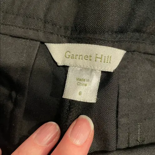 Garnet Hill Black Straight Leg Trouser Dress Pants Womens 6 Academia Preppy - Image 7