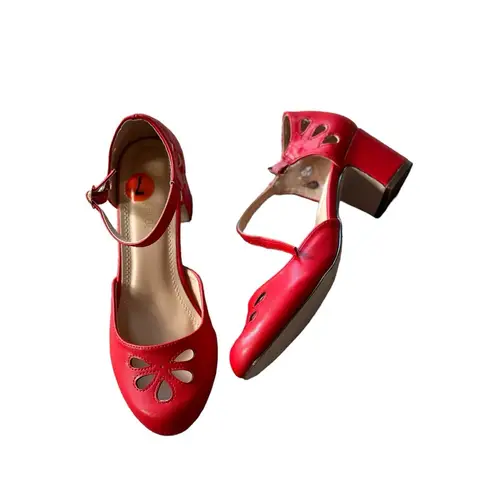 Chase and Chloe NEW Walk Off With My Heart Ankle Strap Heel RED