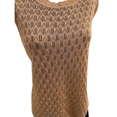 St. John Collection Shell & Skirt Santana Knit Wool Blend Classic Black & Gold L