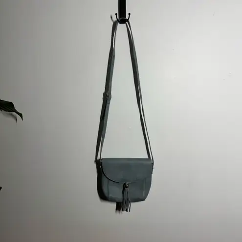 Antik Kraft Mini Shoulder Bag BlueFabric Print Snap Close Adjustable Strap Purse