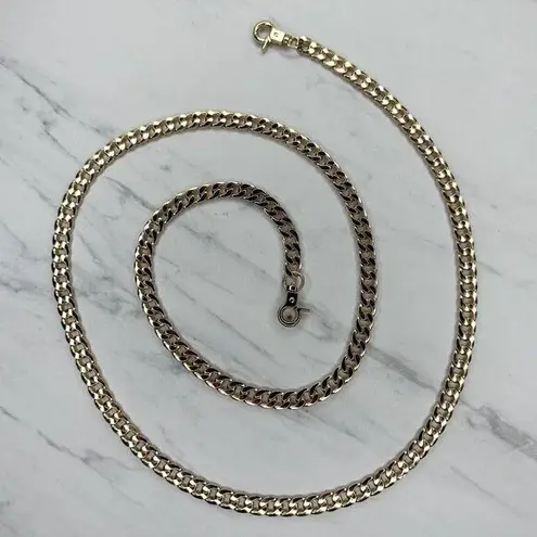 Gold Tone Flat Chain Link Purse Handbag Replacement Strap 47" ✨