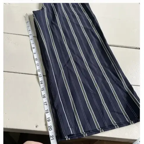 Cupcakes and Cashmere Jumpsuit Womens 4 Navy Striped Wide Leg Cropped Strappy