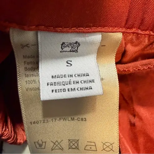 Scotch & Soda Popper Track Tear Away Satin pants rust orange women's S Small