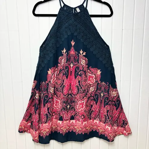 Free People Intimately  Dresses Shea Printed Navy Mini Dress Size S