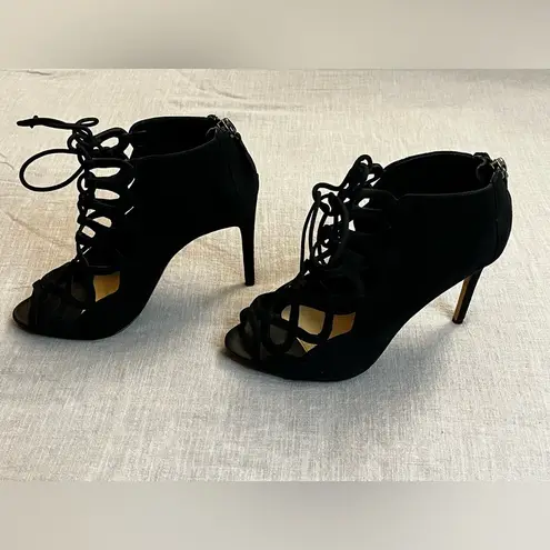 Alexandre Birman Black Suede Caged Sandals