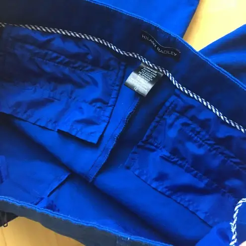 Hilary Radley Cotton, Mid Rise, Straight Leg, Capri Pants, Royal Blue, Size 12