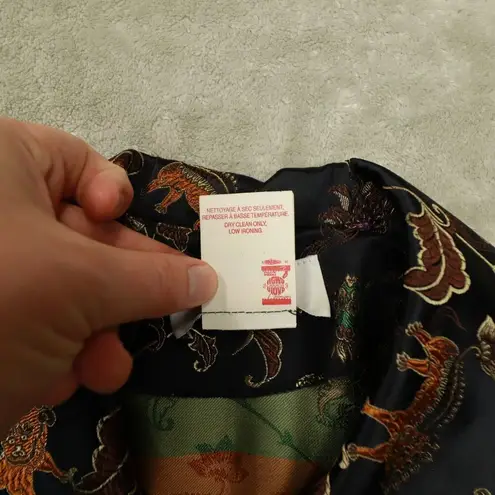 Joseph Ribkoff Trends Vintage Women's Black Dragon Brocade Print Jacket size 14