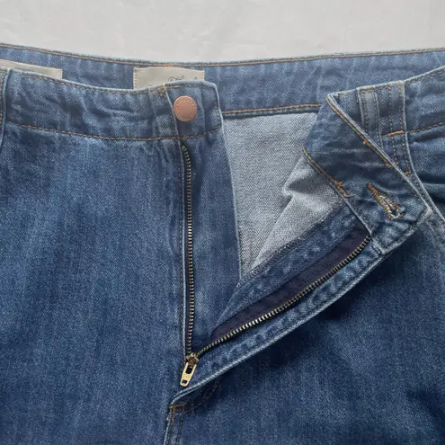 Universal Thread Cargo Boyfriend Jeans Mid Rise 100% Cotton Medium Wash Size 14 Blue