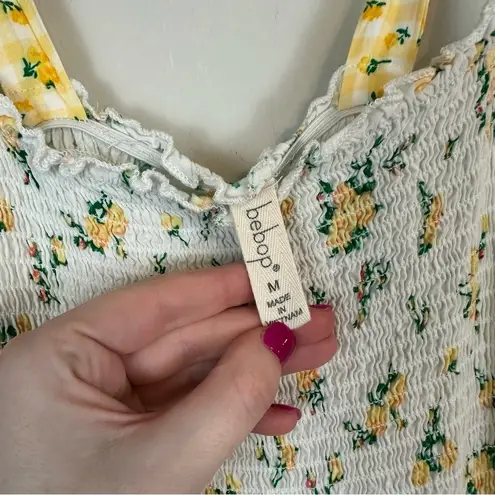 Bebop | Yellow and White Tiered Floral Maxi Dress Size Medium