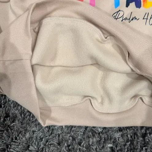 God Is Within Her She Will Not Fail Sweatshirt in Beige Size XL
