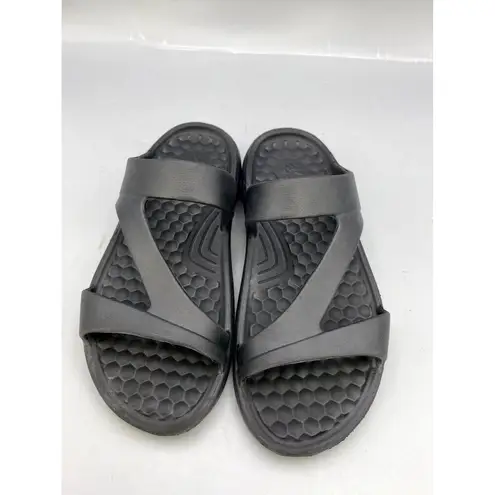 Joybees Everyday Women's Shoes Slide 8 Black Casual Slip On Arch Support Sandal