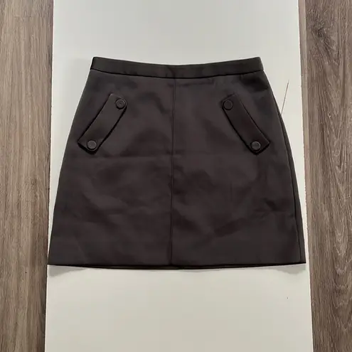 Reiss Gene Women’s Business Casual Button Detail Pocket Fitted Mini Skirt