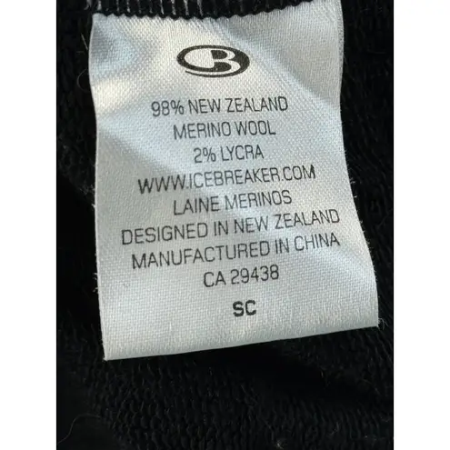 Icebreaker New zealand Merino Wool Blend Zip Up Jacket Women's Size S Black