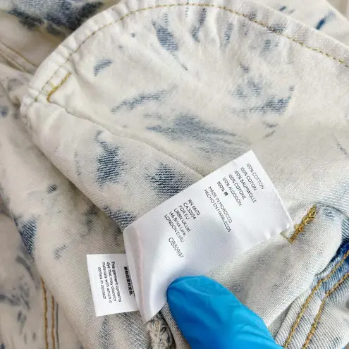 Free People  Womens Rumors Denim Jacket Tie Dye Distressed Size Small New