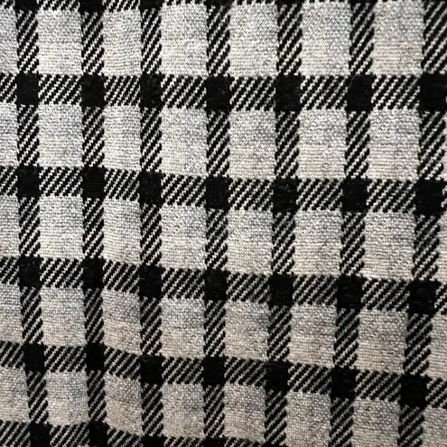 J.Jill  Ponte Plaid Skirt Women's Sz Medium Gray Plaid Stretch