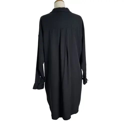 Whistles Black Helena Relaxed Shirt Dress Size 8