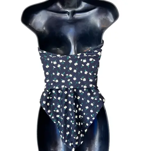 ONIA  X WEWOREWHAT
Capri Daisy Print One Piece Swimsuit In Black