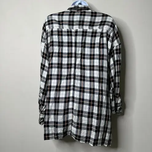 Max Studio  Multicolor Plaid Flannel Button Front Shirt Women's Small