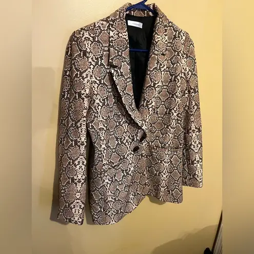 ANINE BING | Madeline Python Double Breasted Snake Print Blazer XS