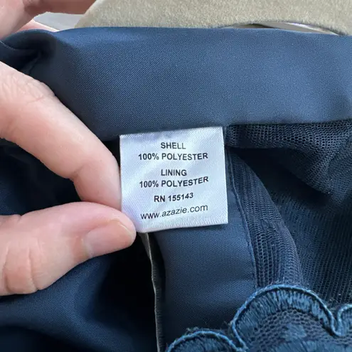 Azazie Maren Allure Bridesmaid Dress Formal Pine Green Blue Size 2 Wedding