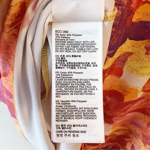 Marmot Pink/orange Floral Print Athletic Tennis Dress V-neck Size Medium Mini