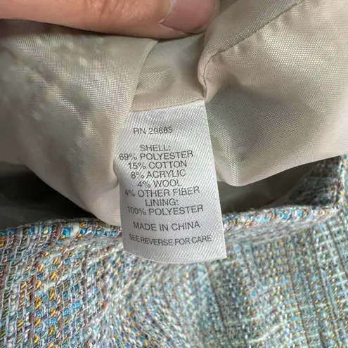 Pendleton Skirt Womens 6 Blue Tweed Knit Pencil Knee Length Vintage