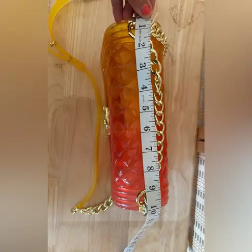 Risotto Orange pink jelly bean golden chain crossbody bag purse