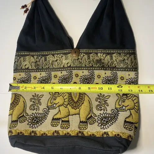 Handcrafted Elephant Shoulder Bag Boho Hippie Hobo Purse Embroidered Artisan