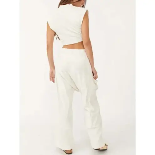 Free People  Island Crop Top & Wide Leg Pants in Tea Size Small