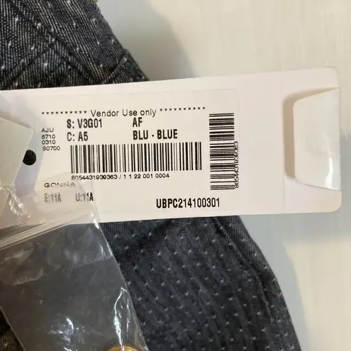 Armani Junior girls size 11a chain embellished blue gray denim mini skirt 26" W