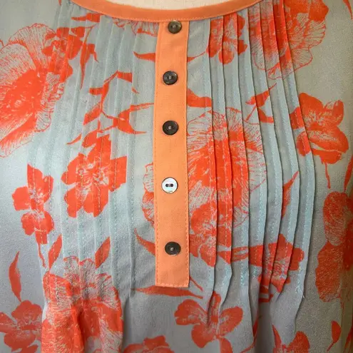 Chloe K Women's Sheer Floral Top Size M