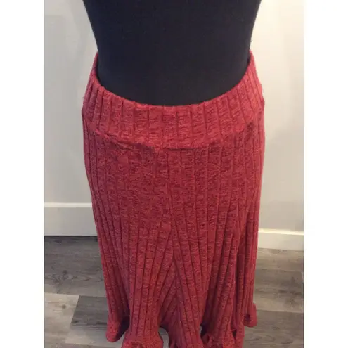 Anthropologie Pauline Midi Sweater Knit skirt XSP RED VNC Size undefined