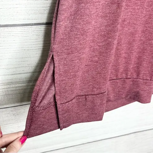 Mauve Oversized Long Sleeve Cotton Blend Casual Top Sweatshirt Size Small Pink