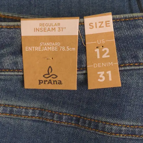 prAna Sienna Jean True Blue Mid-Rise Skinny Stretch Organic 12/31