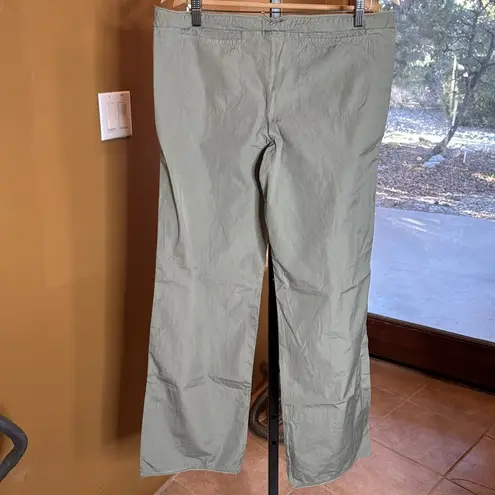 James Perse NWOT Olive Green Cotton Poplin Wide Leg Pants Size 3 Large