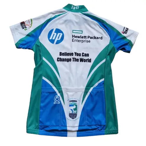 Canari Cycling Jersey Shirt Top Polyester Women Medium Hewlett Packard 2017 Bike Size undefined