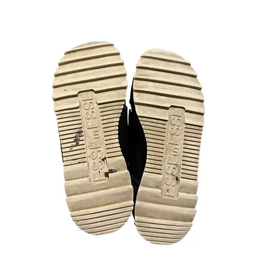 ESSEutESSE Black Leather and Nylon Sneakers – Women’s Size 6