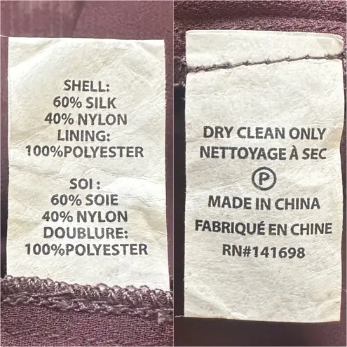 Ramy Brook Dress Penelope Silk Blend Ruffle Mini Long Sleeve Floral Purple S